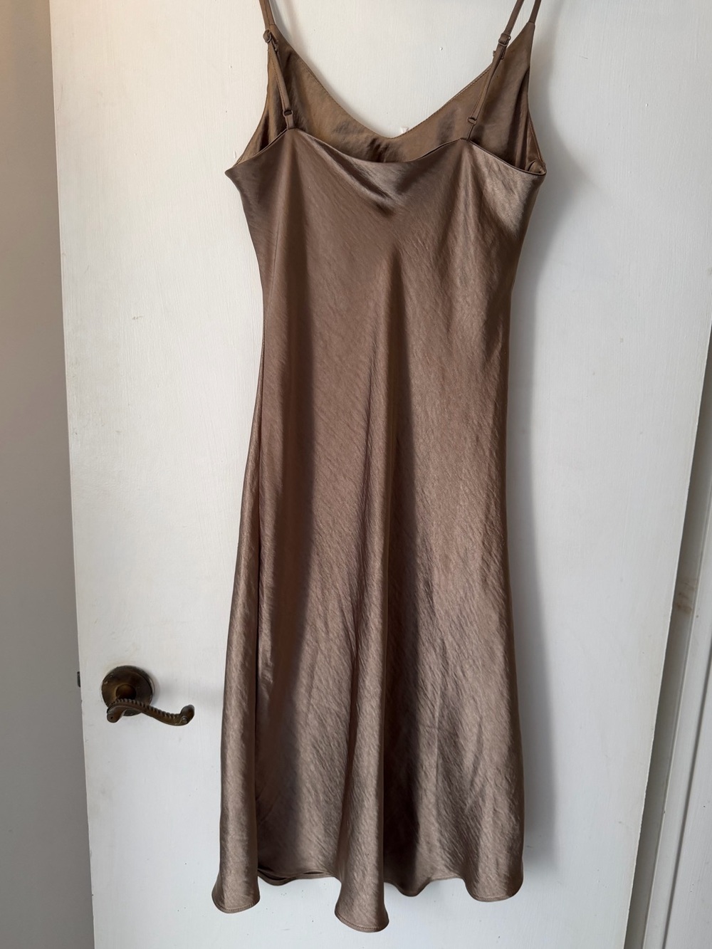 OAK + FORT Satin Slip Midi Dress - Picture 2 of 7